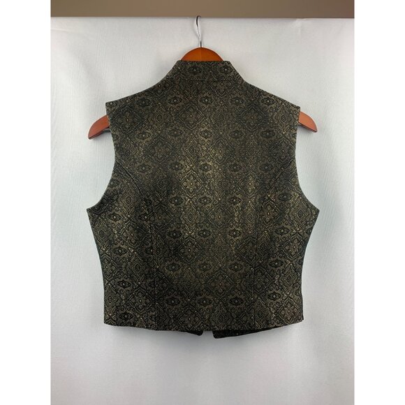 Women's Georgiou Studio Black & Gold Vest Size 8 - Picture 2 of 8